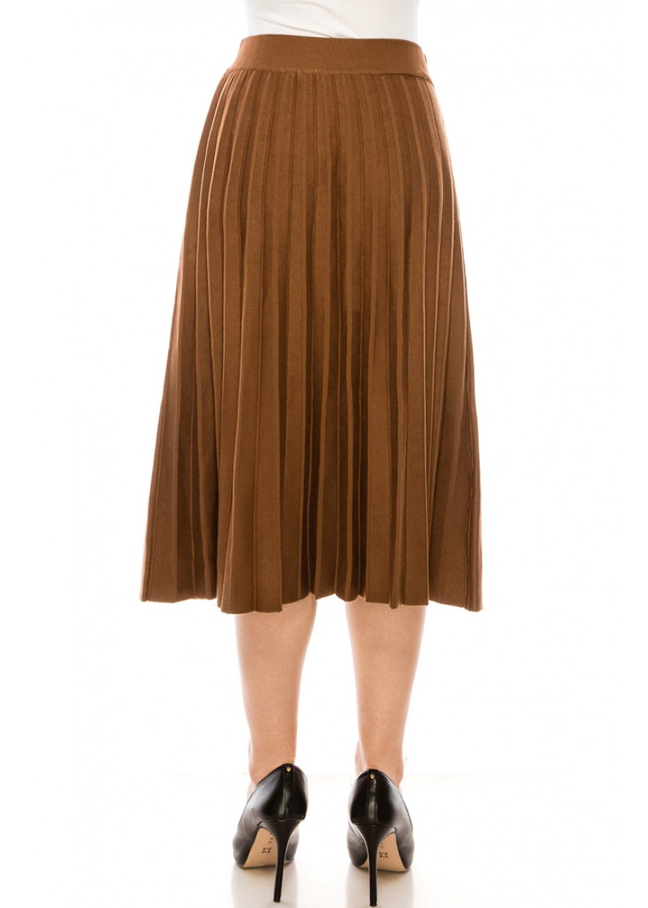スカート ALANUI Women Mid Skirts LWHL024R25KN I001 7500 BROWN High waist pleated skirt in rust (32